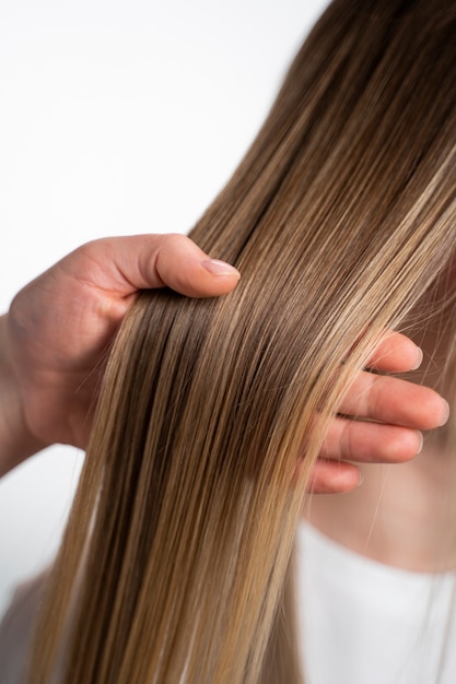 Kostenloses Foto wunderschönes, mit keratin behandeltes haar