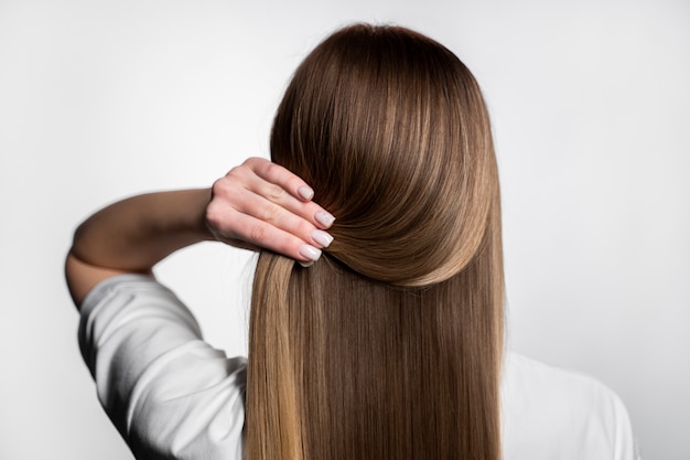 Kostenloses Foto wunderschönes, mit keratin behandeltes haar