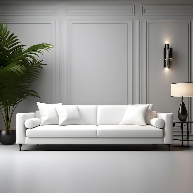 3D-weißes Sofa-Design