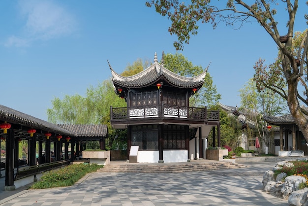 Alte architektonische Landschaft von Nanhu Park Jiangsu