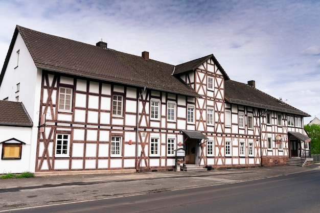 Foto altes haus deutscher traditioneller konstruktion und gestaltung