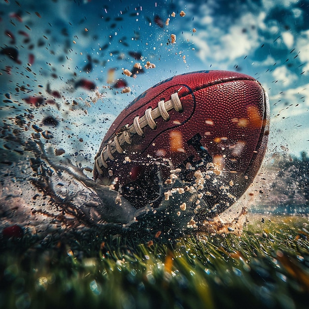 Foto american football-spiel fumble-moment