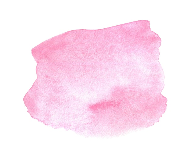 Aquarela abstrata em rosa pastel sobre fundo branco Ilustrações em aquarela para texto ou logotipo