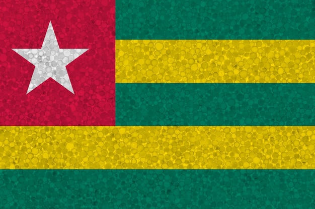 Bandeira do Togo na textura de isopor