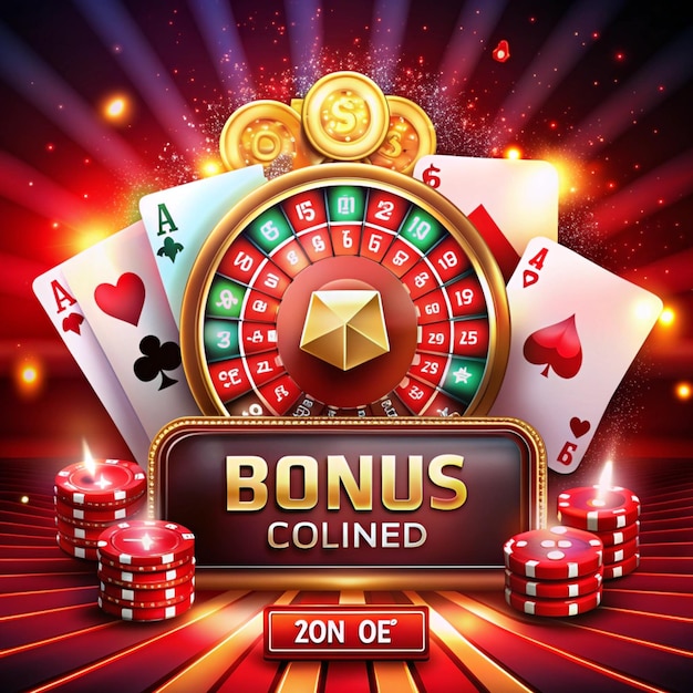 Foto banner de casino online com botão