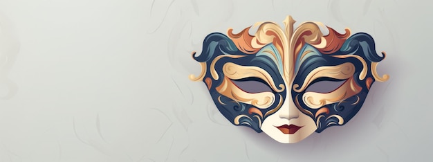 Banner de ilustração vetorial de máscara de carnaval