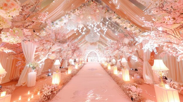 Foto bela decoração de casamento com flores