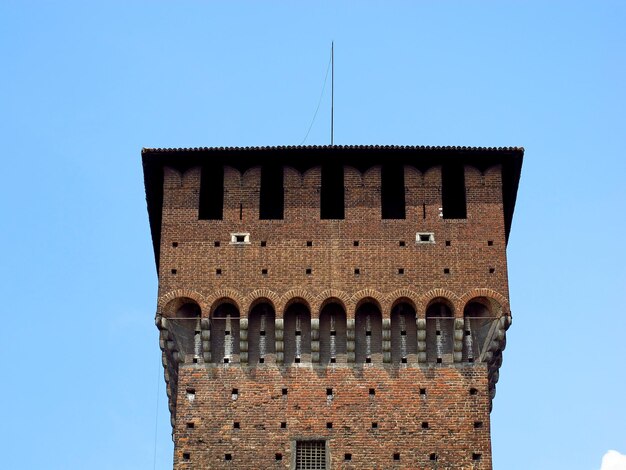 Foto castelo sforza em milão itália