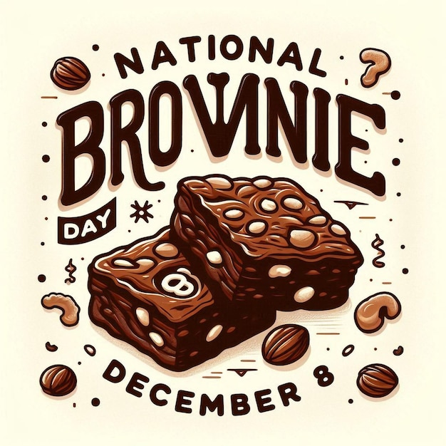 Foto celebre o dia nacional do brownie