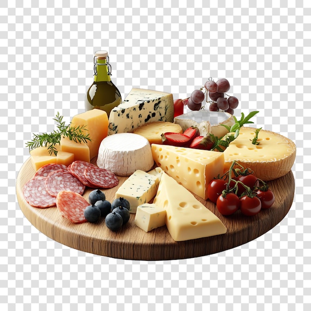 Cheeseboard realistisch isoliert auf weißem Hintergrund