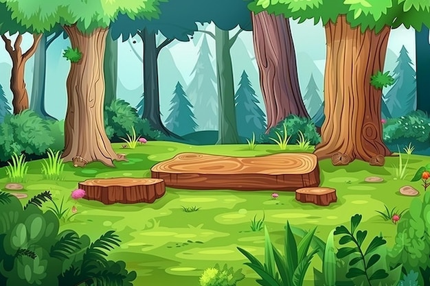 Foto clip art de cena de paisagem de dia de floresta