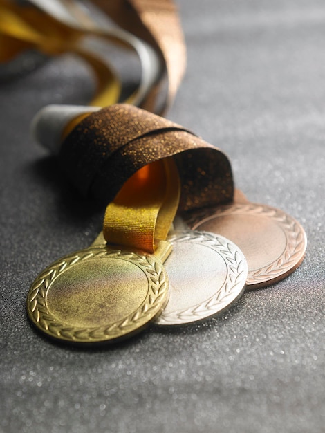 Foto close-up de medalhas