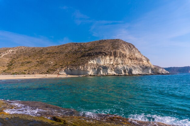 Foto closeup do parque natural cabo de gata-nijar na andaluzia, espanha