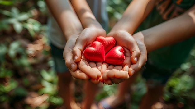 Foto conceito de voluntariado e doação de caridade