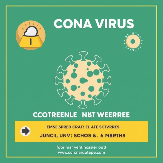 Foto corona-virus-warnungsflyer und social-media-square-post-flyer-vorlage