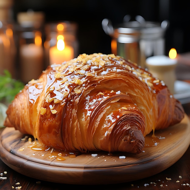 Croissant auf einem Teller