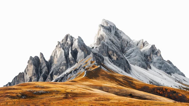 Der majestätische Berg Seceda in den italienischen Dolomiten im bezauberten Herbst