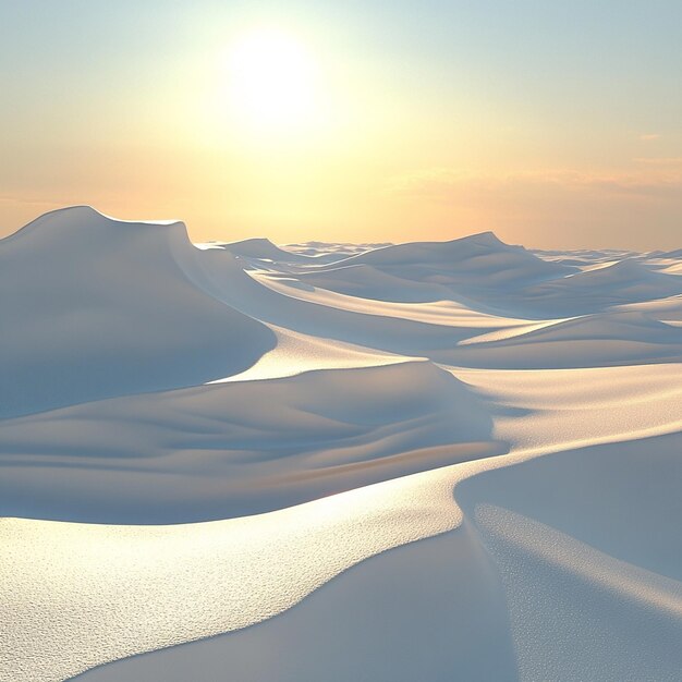 Foto deserto de ondas congeladas uma vasta extensão de areia gelada dunesquot