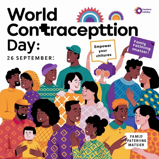 Foto design de celebração do dia mundial da contracepção