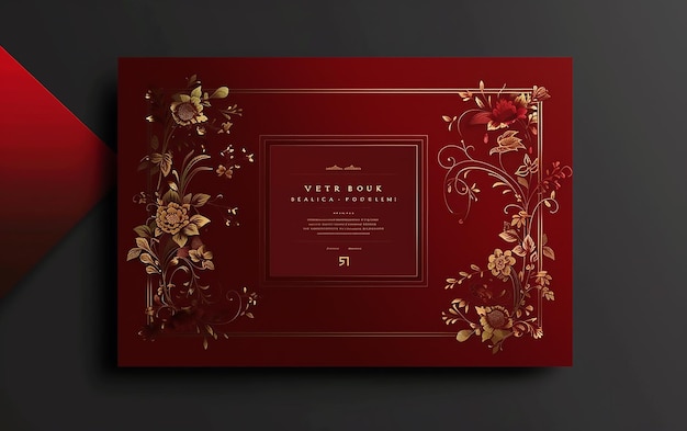 Foto design de certificado profissional premium vermelho e dourado