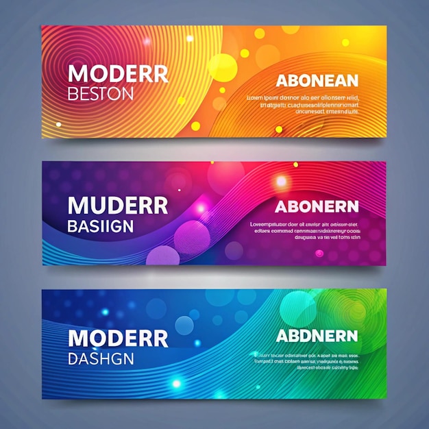 Foto design de modelo de banner criativo moderno