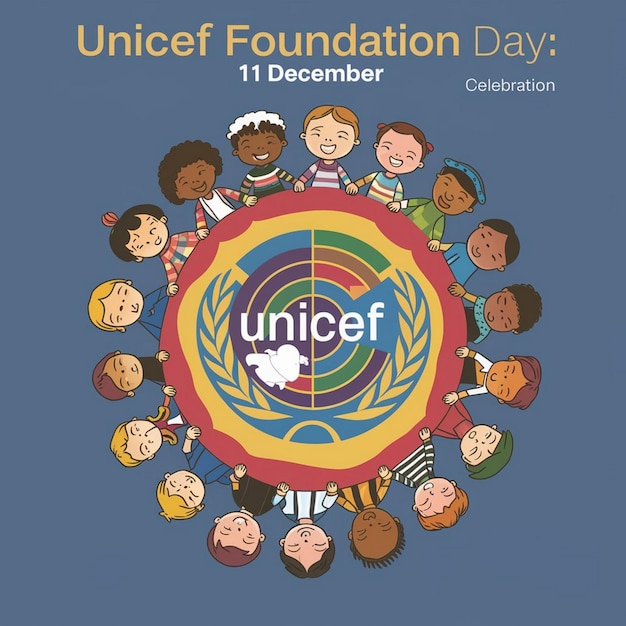 Foto design para o dia da fundação da unicef