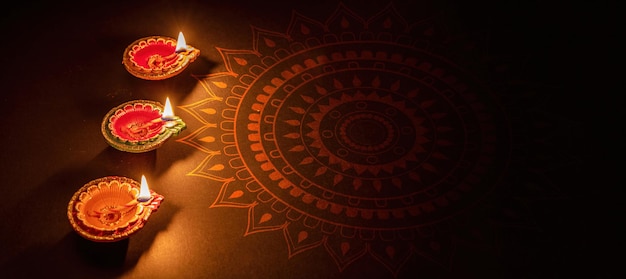 Diwali Deepavali Hindu Festival de luzes celebração Índia Diya lâmpada de óleo