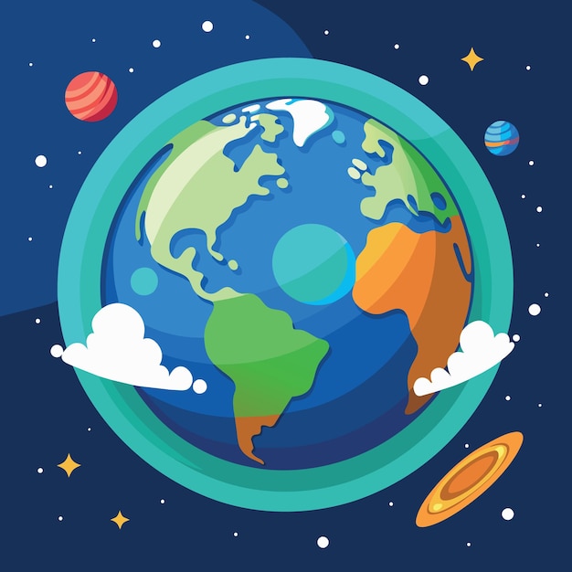 Foto earth day background planet earth in space vector