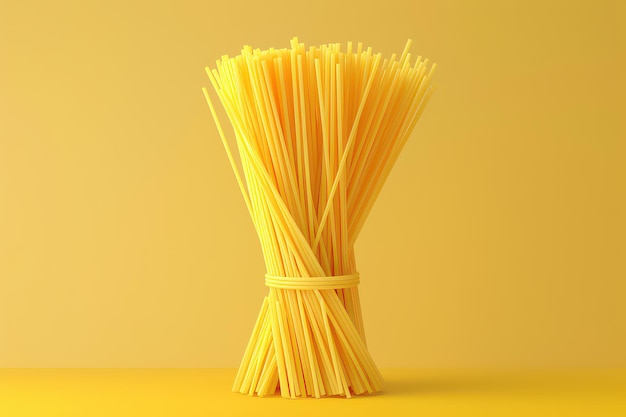 Foto ein 3d-bild von verlockenden spaghetti