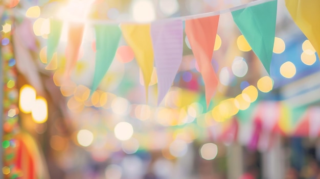 Foto ein buntes banner mit dem wort glücklicher geburtstag