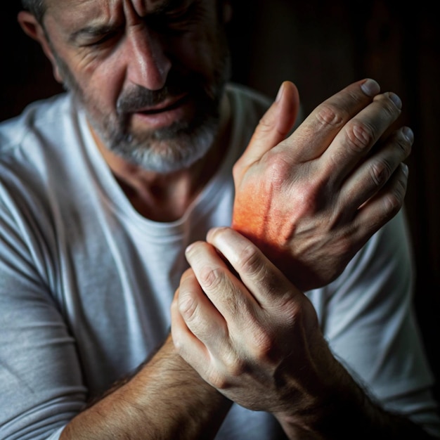 ein Mann mit einem Licht an der Hand, das sagt, ich bin nicht an der Spitze