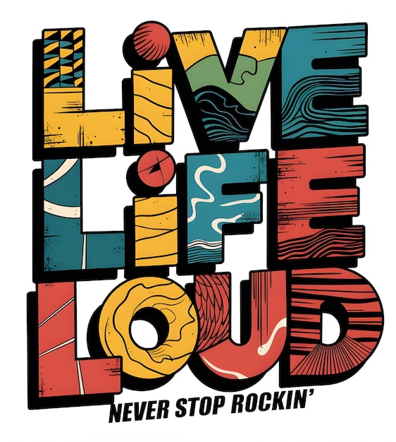 Foto ein poster für live life stop stop on rock