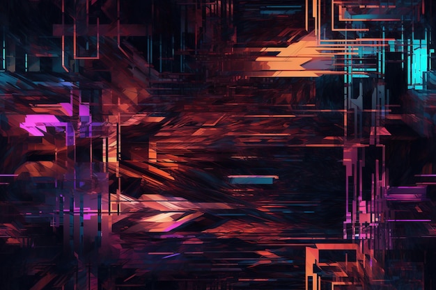 Foto eine digitale kunstillustration eines violetten und blauen hintergrunds mit den worten "cyberpunk".