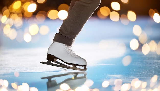 Foto eine frauen-eisschlittschuh mit der nummer 3 auf der unterseite