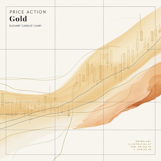 Foto eine ruhige und moderne künstlerische darstellung eines goldpreisdiagramms