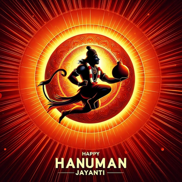 Foto einfache und flache hanuman jayanti-illustration