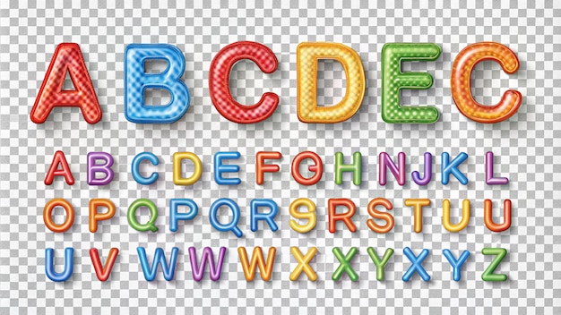 Foto englisches alphabet abcd und nummern isoliert