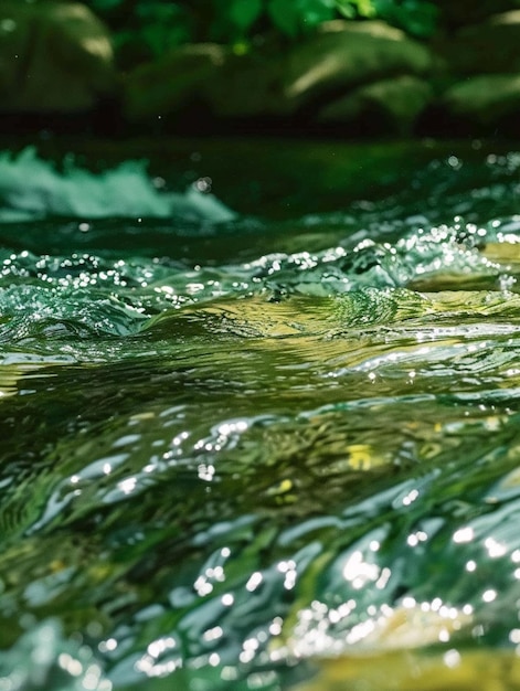 Foto es gibt einen vogel, der im wasser steht.