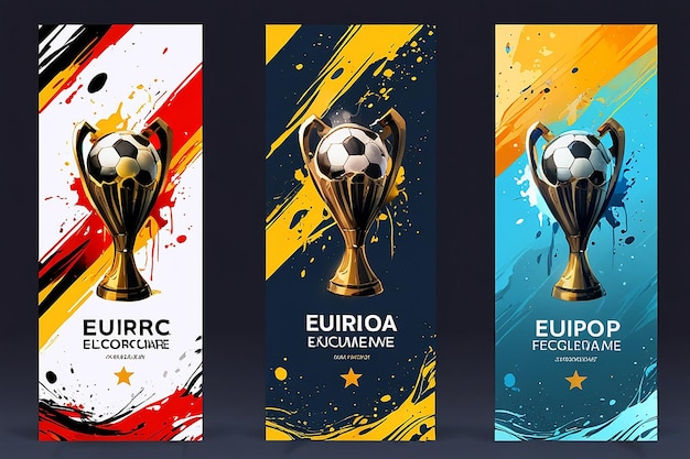 Foto euro-fußball-pokal deutschland 2026 banner mit spritzen