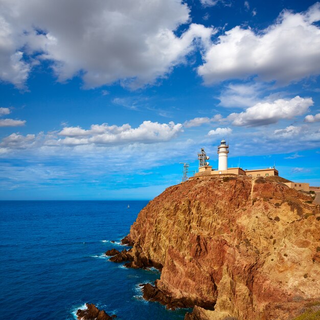 Foto farol de almeria cabo de gata, na espanha