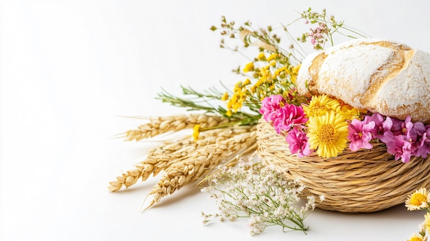 Feliz celebração da festa judaica de Shavuot em fundo branco