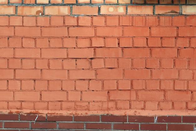 Foto de parede de tijolo vermelho com espaço de cópia