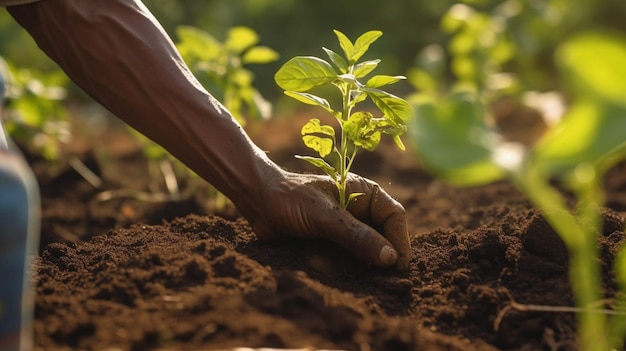 foto de plantação nas terras agrícolas biológicas