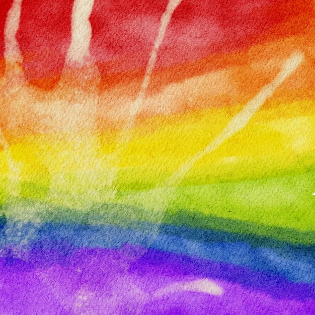 Fundo de aquarela do orgulho LGBT Banner de respingo de cor de água do Illustrator para pano de fundo LGBTQ Salpicos abstratos na textura de papel em cores roxas vermelhas laranja amarelas verdes azuis para o site