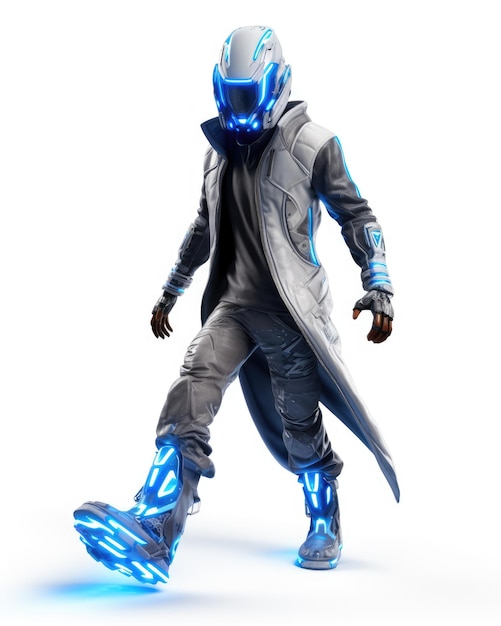 Foto futuristic scifi 3d game desenho de personagens avatar robô cyborg inspirado em fortnite e star wars