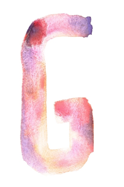 Foto g - handgemachtes aquarellalphabet