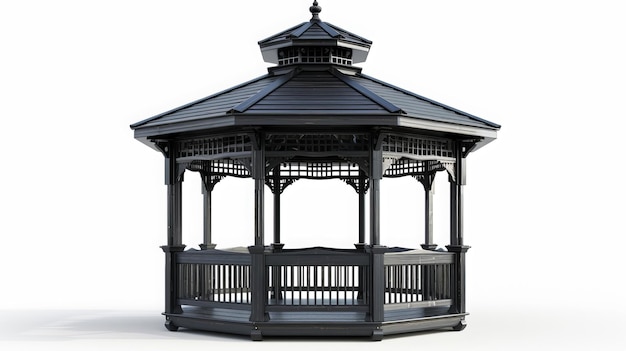 Foto gerar uma foto de um gazebo isolado em um fundo branco