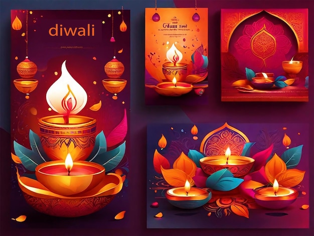 Foto glückliches diwali schönes poster hintergrunddesign