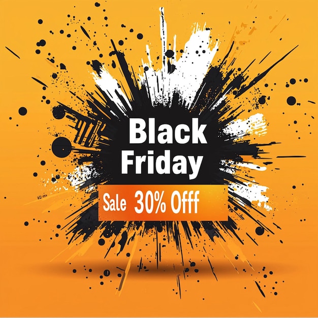 Foto grafik zur werbung für einen black friday sale mit gelbem hintergrund