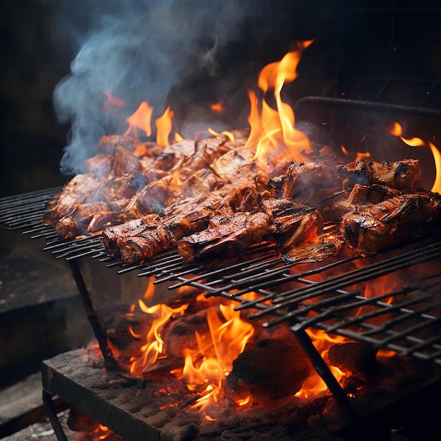 Foto grill auf dem grill